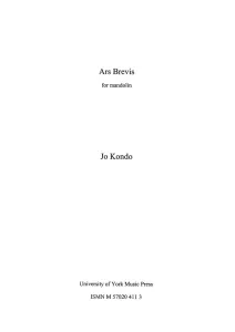 Jo Kondo: Ars brevis