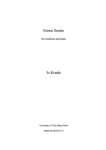 Jo Kondo: Forme Semee