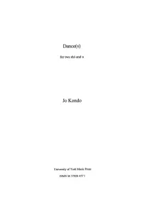 Jo Kondo: Dance(s) - Sho/U