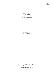 Jo Kondo: Terracina (Parts)