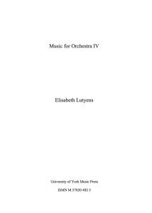 Elisabeth Lutyens: Music For Orchestra IV Op.152
