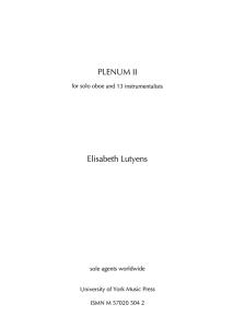 Elisabeth Lutyens: Plenum II Op.92