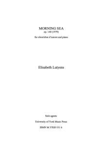 Elisabeth Lutyens: Morning Sea Op.140