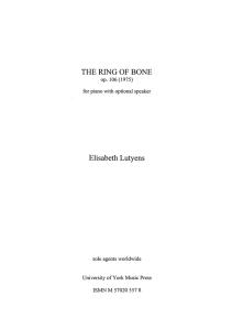 Elisabeth Lutyens: The Ring Of Bone Op.106