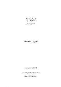 Elisabeth Lutyens: Romanza Op.121