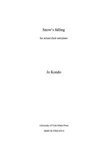 Jo Kondo: Snow's falling