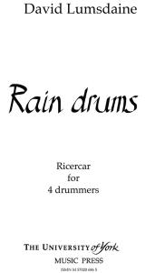 David Lumsdaine: Rain Drums (Score)