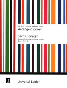 CORELLI SIX SONATAS Altblockflöjt Del 1