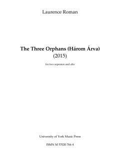 Laurence Roman: Harom Arva (Conducting Score)