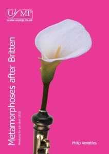 Philip Venables: Four Metamorphoses After Britten (Oboe)