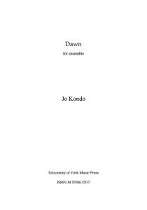 Jo Kondo: Dawn (Vocal Score)
