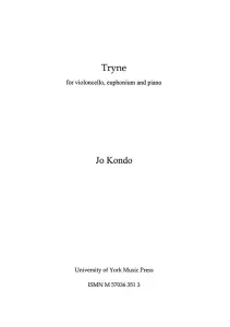 Jo Kondo: Tryne (Score/Parts)
