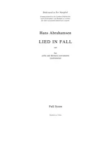 Abrahamsen Lied In Fall Sc