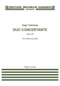 Vagn Holmboe: Duo Concertante Op. 83 (Player's score)