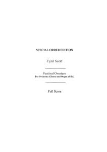 Cyril Scott: Festival Overture (Score)