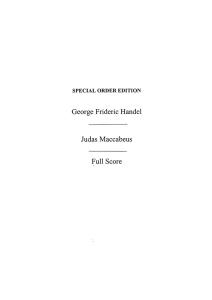 G.F. Handel: Judas Maccabeus (Mozart) Full Score