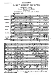 Gustav Holst: Light Leaves Whisper