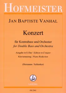 Jan Baptiste Vanhal: Concerto In E (Double Bass and Piano)
