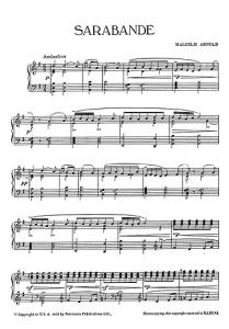 Malcolm Arnold: Sarabande And Polka For Piano