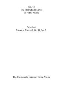 Schubert: Moment Musical, Op.94, No.3 (No.43)