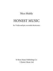 Nico Muhly: Honest Music