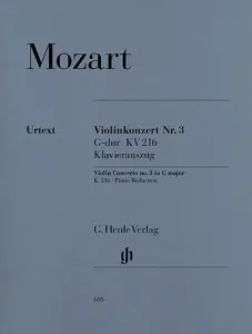 W.A. Mozart: Violin Concerto No.3 In G K.216 (Violin/Piano)