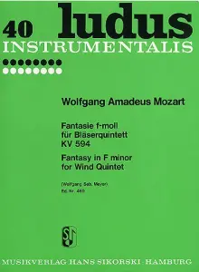 W.A. Mozart: Fantasy in F Minor For Wind Quintet K.594