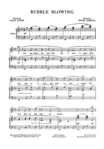 Carroll, P Bubble Blowing Voice And Piano