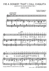 Mapple, A I've A Donkey Called Chiquita Unison/Piano
