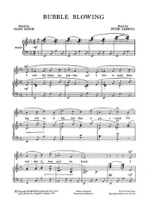 Carroll, P Bubble Blowing Voice And Piano