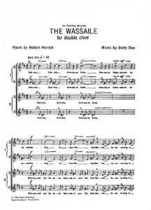 Betty Roe: The Wassaile (SATB)