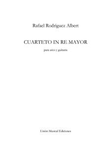 Rafael Rodriguez Albert: Cuarteto En Re Mayor (Parts)