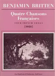 Benjamin Britten: Quatre Chansons Fran&ccedil;aises (Full Score)