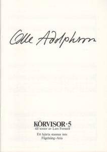 Olle Adolphson: Körvisor 5 (SATB)