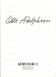 Olle Adolphson: Körvisor 2 (SATB)