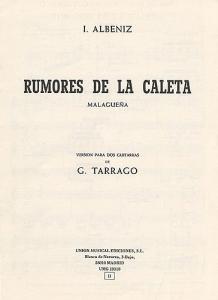 Albeniz Rumores De La Caleta Malaguena