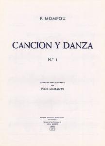 Mompou Cancion Y Danza No.1 (mairants) Guitar