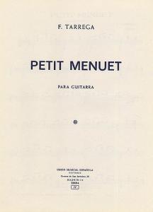 Tarrega Petit Menuet Op.post Guitar
