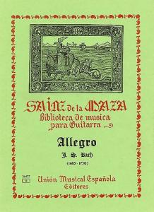 Bach Allegro (r Sainz De La Maza) Guitar