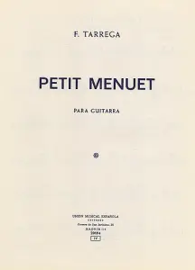 Tarrega Petit Menuet Op.post Guitar