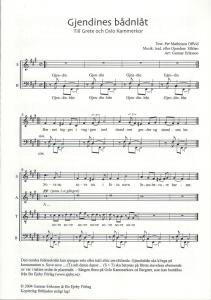 Gjendines bådnlåt (SATB)