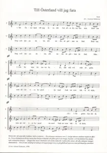 Till &Ouml;sterland vill jag fara (SATB)