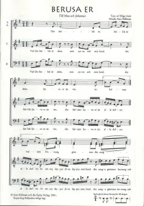 Sten K&auml;llman: Berusa er (SATB)