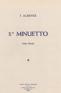 Albeniz Tercer Minuetto Piano