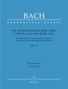 Johann Sebastian Bach: I will my cross-staff gladly carry (SATB, piano)