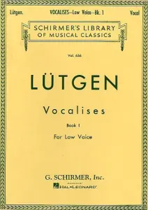 B. Lutgen: Vocalises Book One For Low Voice