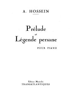 André Hossein: Prélude Et Légende Persanne