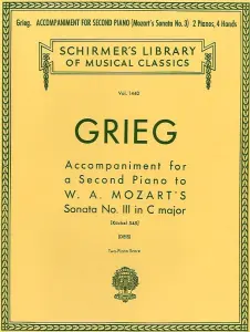 Edvard Grieg: Accompaniment For Second Piano To Mozart Sonata K.545