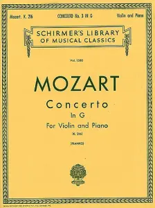 W.A. Mozart: Violin Concerto No.3 In G K.216 (Violin/Piano)