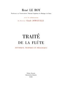 Rene Le Roy: Traite De La Flute
